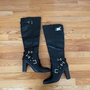 Black guess knee high boots